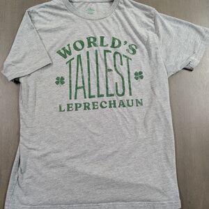 St. Patrick's Day, Gray T-Shirt with Green Graphic